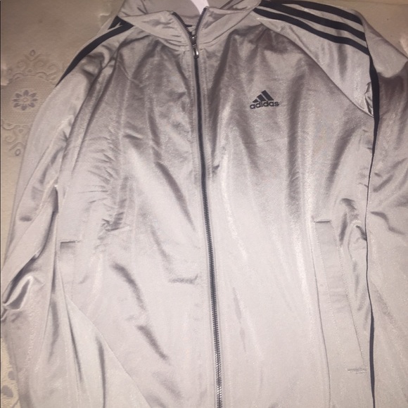 Grey and black Adidas Zip sweatshirt size M. - Picture 3 of 3